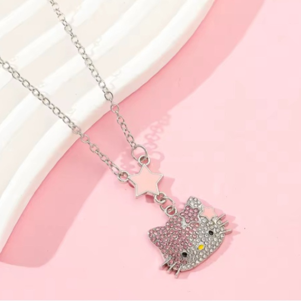 Hello Kitty Crystal Pendant Necklace